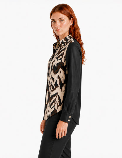 Blusa Camisera Negro Esenciales